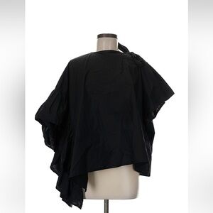 Sofie D' Hoore Black Asymmetrical Cape Top